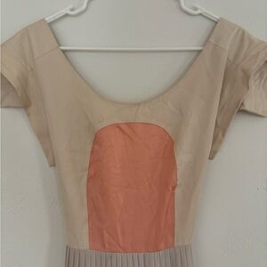 Finders Keppers Ziggy Stardust Pleated Short Sleeve Open Cross Back Maxi Dress